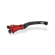 CNC Racing Billet RED RACE Folding Adjustable Clutch Lever for Aprilia, Ducati, and MV Agusta F4 RR/RC - 190mm